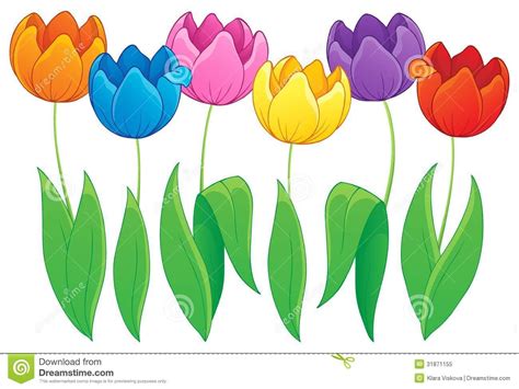 Tulip Row Stock Illustrations Vectors And Clipart 111 Stock