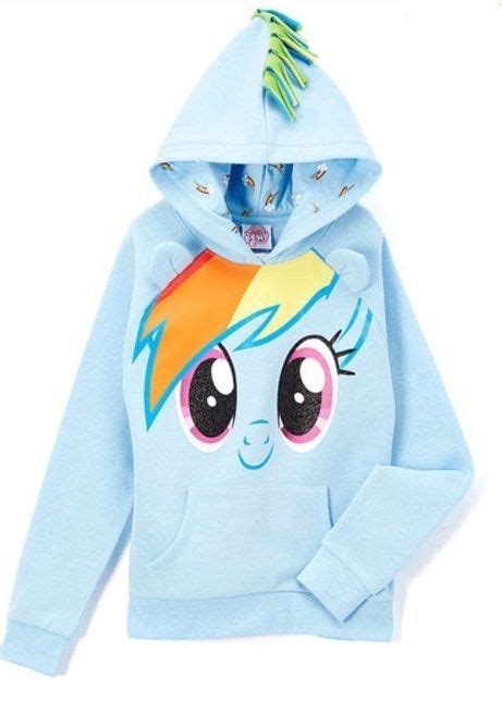 My Little Pony Rainbow Dash Hoodie Jacket Girls 1214 New Mane On The