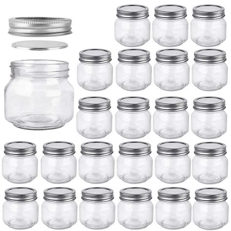 Buy Betrome 8 Oz Mason Jars 24 Pack 240ml Glass Canning Jars With