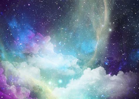 Mysterious Nebula Starry Sky Romantic Dream Background Dream Pink
