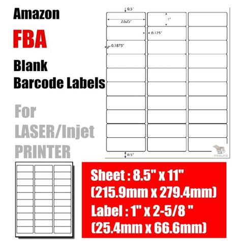 30 Up Fba Address Labels Template