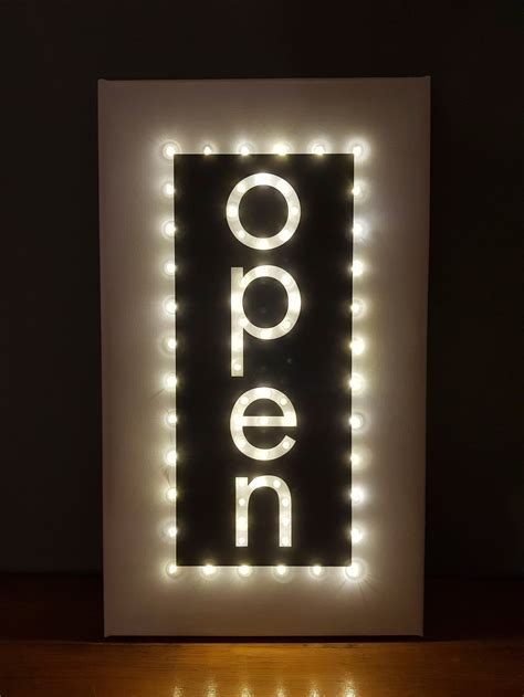 Open Sign Light Up Open Sign Lighted Open Sign Open Closed Etsy Neon