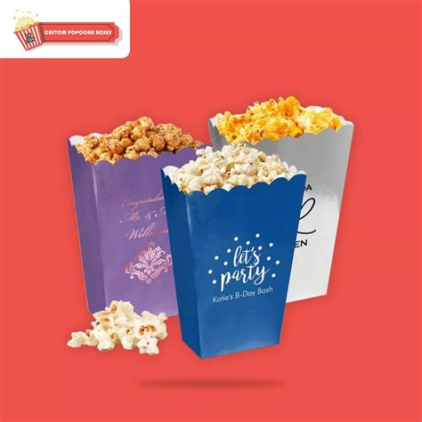Custom Party Popcorn Boxes Custom Popcorn Boxes