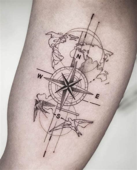 60 Beautiful Compass Tattoos With Meaning Exploretheworls Com