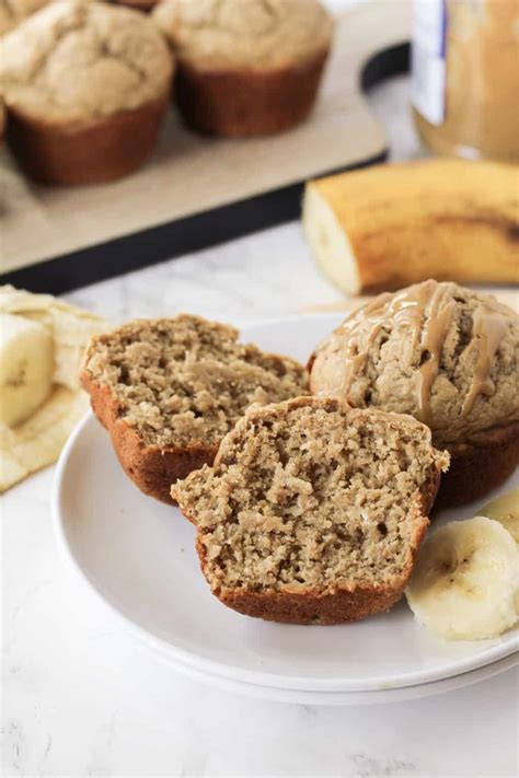 Healthy Peanut Butter Banana Muffins Gluten Free Dairy Free Options