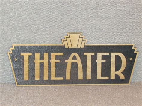 Vintage Style Art Deco Theater Sign Movie Box Office Home Theater Decor