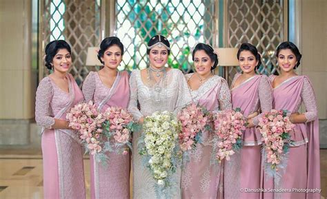 Dressed By Dhananjaya Bandara Bridesmaid Saree Wedding Brides Maid
