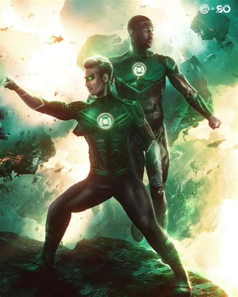 The Green Lantern Movie Poster With Two People