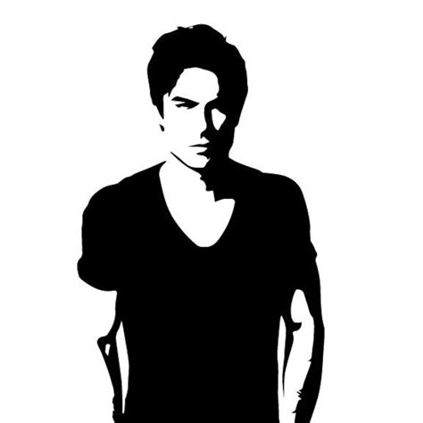 Damon Salvatore Vampire Diaries Silhouette Svg For T Shirt Etsy
