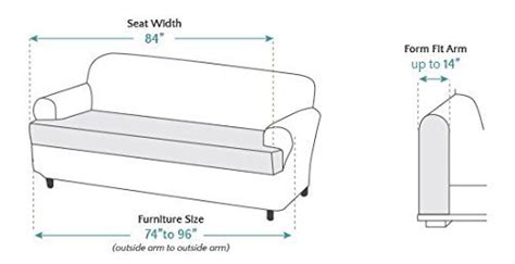 Sure Fit Ultimate Heavyweight Stretch Suede Individual 2 Piece T Cushion Sofa Slipcover Cement