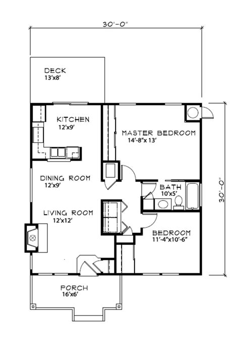 If small floor plan changes, such as enlarging a floor plan, modifying a bathroom and kitchen layout, adding plannum: Cottage Style House Plan - 2 Beds 1.00 Baths 900 Sq/Ft ...