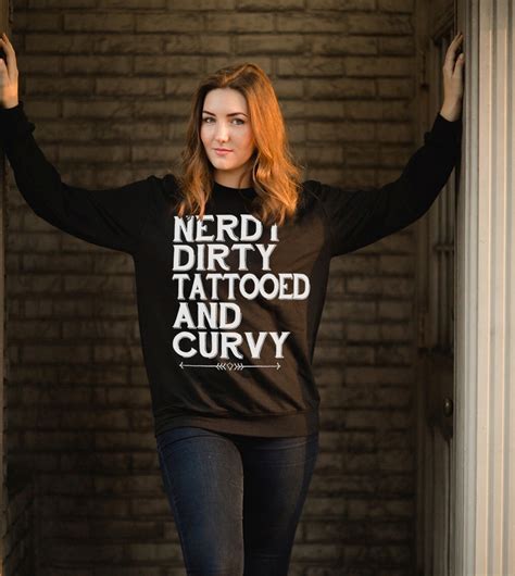 Nerdy Dirty Tattooed And Curvy Womens Geek Tattoo Etsy