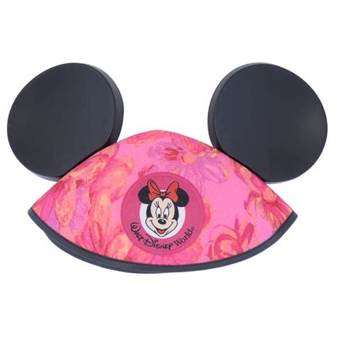 Disney Adult Mickey Ear Hat Minnie Mouse Pink Paisley