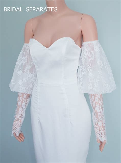 Detachable Bridal Long Sleeves Bicep Wedding Sleeves Etsy