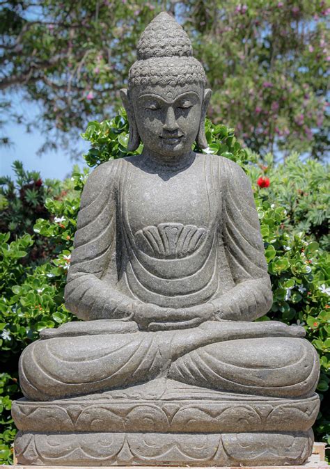 Sold Stone Meditating Garden Buddha Sculpture 44 123ls695 Hindu