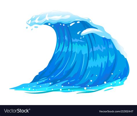 Ocean Wave Isolated Royalty Free Vector Image Vectorstock