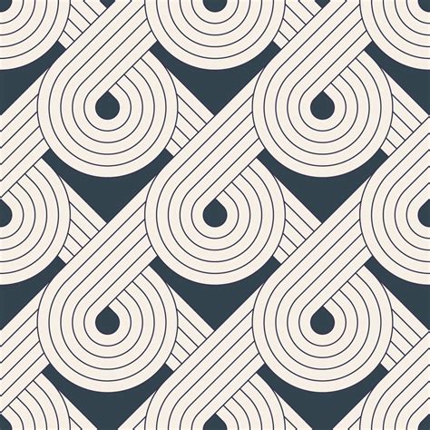Seamless Pattern With Symmetric Geometric Lines Vector Art At Vecteezy