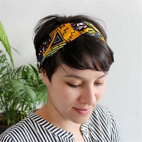 Diy Bandeau Turban En Wax Avec Ã©lastique Bandeaux Turban Tuto