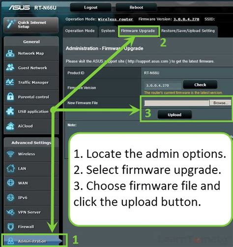 how to upgrade firmware on asus router unbrick id