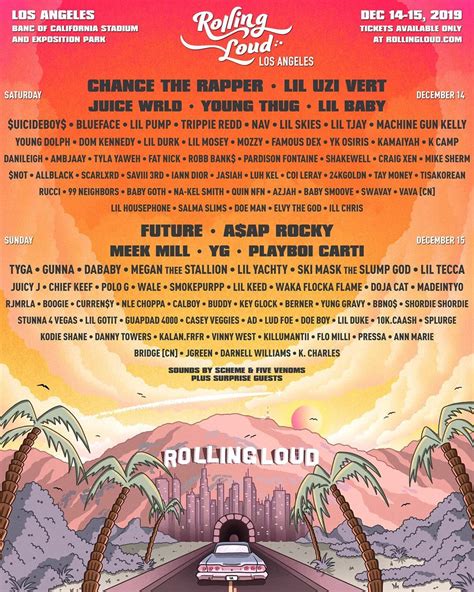 Rolling Loud La 2019 Chance The Rapper Asap Rocky Join Lineup