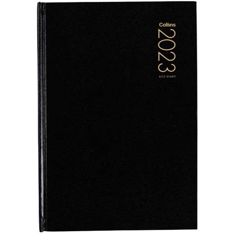 Collins A53 Diary A5 Week To View 2023 Black Officemax Nz
