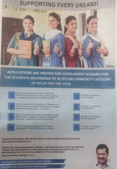 E District Delhi Scholarship Schemes 2021 Online Form For Sc St Obc