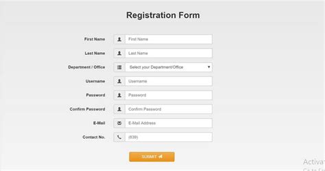 Responsive Registration Form Template Free Download Tutoreorg