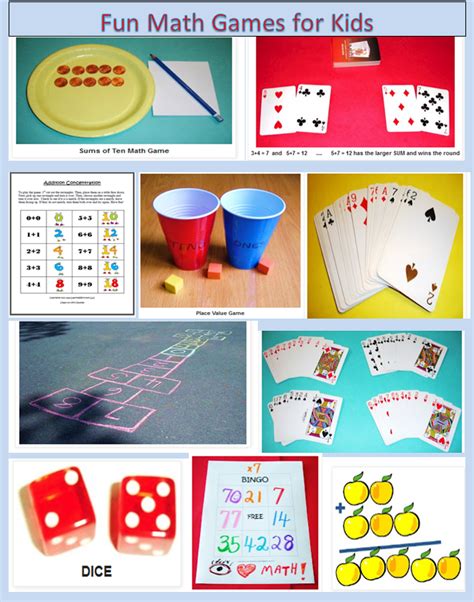 Learning Ideas Grades K 8 Ten Fun Math Games For Kids