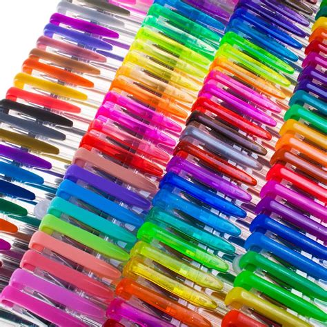 50 Colors Gel Pen Set 05mm Different Colored Gel Pens With Glitter And