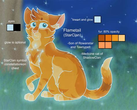 Warriors Design Flametail Starclan By Thedawnmist On Deviantart