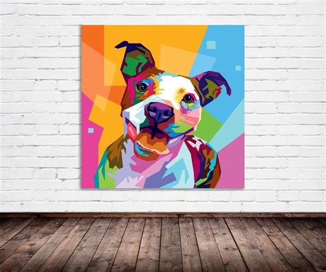 Custom Pet Pop Art Oil Painting Your Pet To Wpap Pop Art Etsy