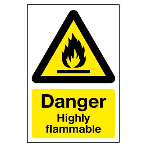 Danger Highly Flammable Sign Bcs Group