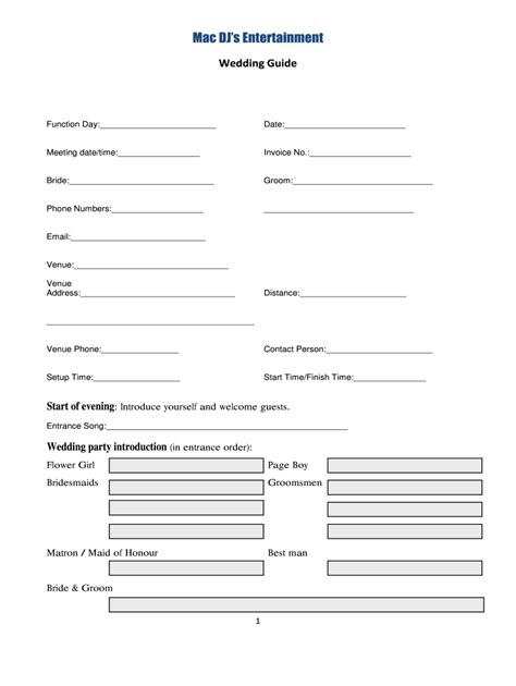 Mc Wedding Template Fill Out And Sign Online Dochub