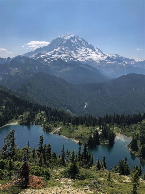 Todays View Of Mount Rainier And Eunice Lake From The Tolmie Peak Fire