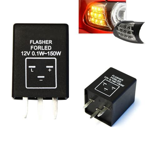 IJDMTOY 1 3 Pin EP28 EP 28 Electronic LED Flasher Relay As LED