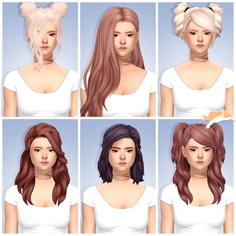 Lana Cc Finds Catplnt Semi Mini Cc Dump Hair Recolors Sims 4