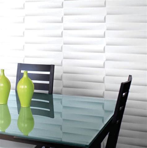 3d wall panels are ideal wall covering products that widely used in interior wall decoration. 3D wall tile from bamboo pulp by Wovin Wall ~ AllThingAbout