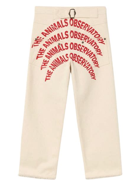The Animals Observatory Raw Ant Kids Pants White Big And Belg