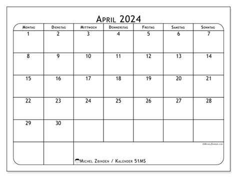 Kalender April 2024 51ms Michel Zbinden Be