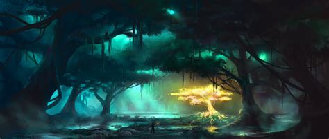 Magical Fantasy Fantasy Forest Landscape Concept Magical Art