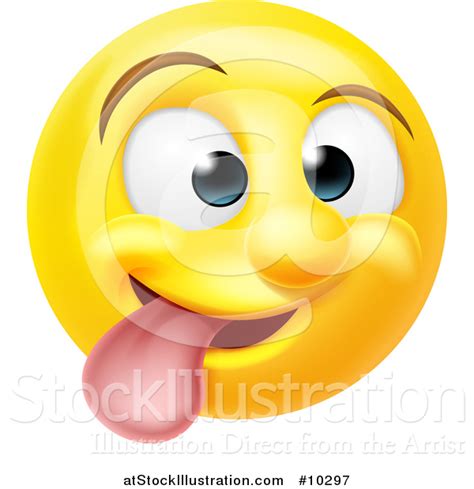 Vector Illustration Of A Cartoon Goofy Yellow Smiley Face Emoji Emoticon By Atstockillustration