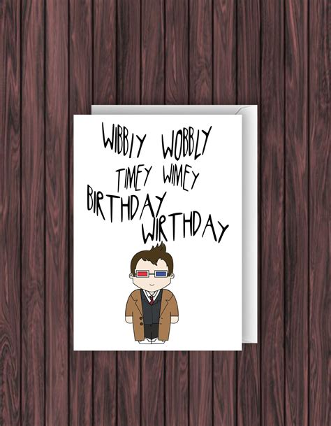 Dr Who Birthday Card Doctor Who Birthday Geek Birthday Funny