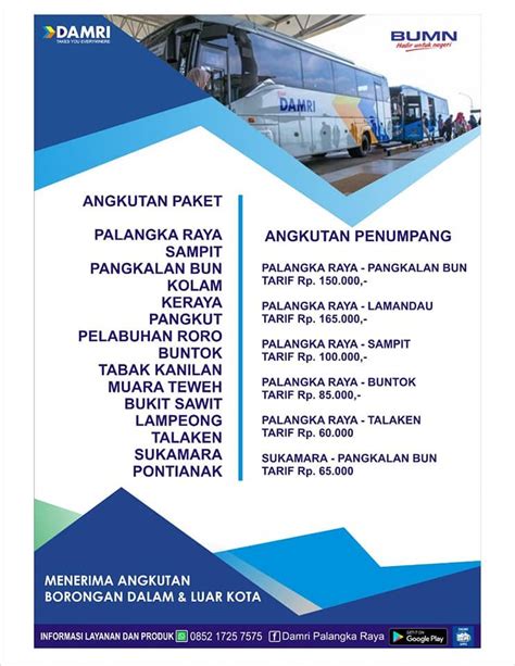 Jadwal Bus Damri Dari Palangkaraya Ke Semua Kota Harga Tiketnya