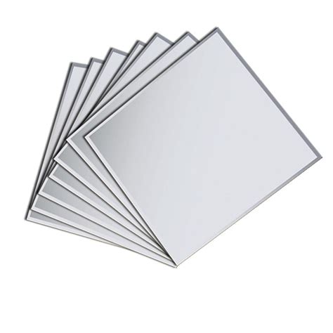 Set Of Six 12 X 12 Inch Beveled Square Mirror Wall Reflective Tiles Lot New Mirrors Beveled