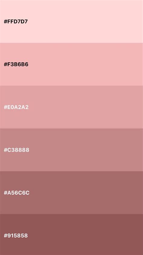 🌹rosè Gold🌹 Color Palette Pink Hex Color Palette Rose Gold Color