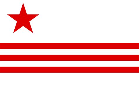 Lone Red Star And Three Stripes Flag Rvexillology