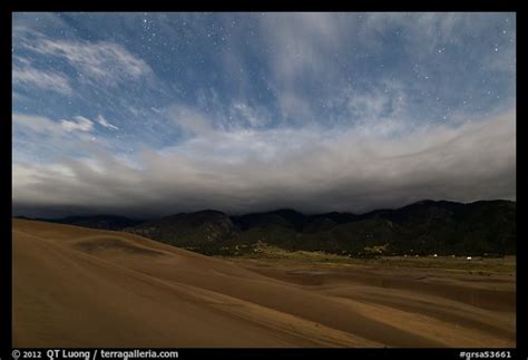 Picturephoto Dunes And Clouds At Night Great Sand Dunes National