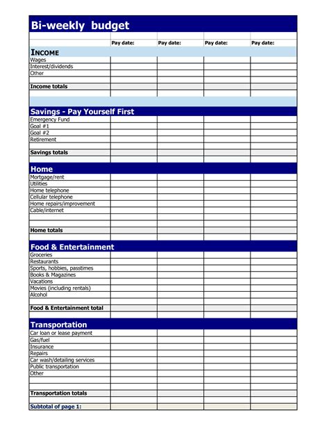 Personal Budget Template Excel Free Download Rightaussie