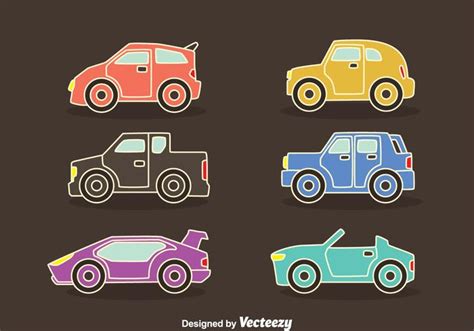 Colorful Cars Collection Vectors 140206 Vector Art At Vecteezy