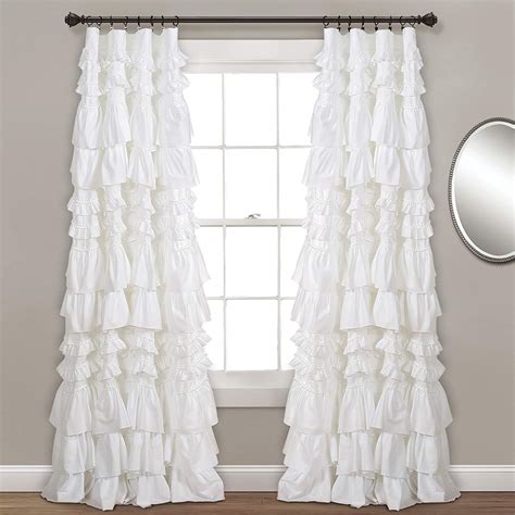 Lush Decor White Kemmy Window Curtain Sing Panel 84 X 52 Amazon